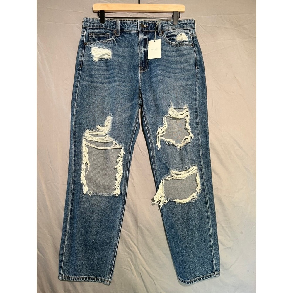 Hidden Jeans Bailey Boyfriend Distressed Ripped Denim Blue Size 30